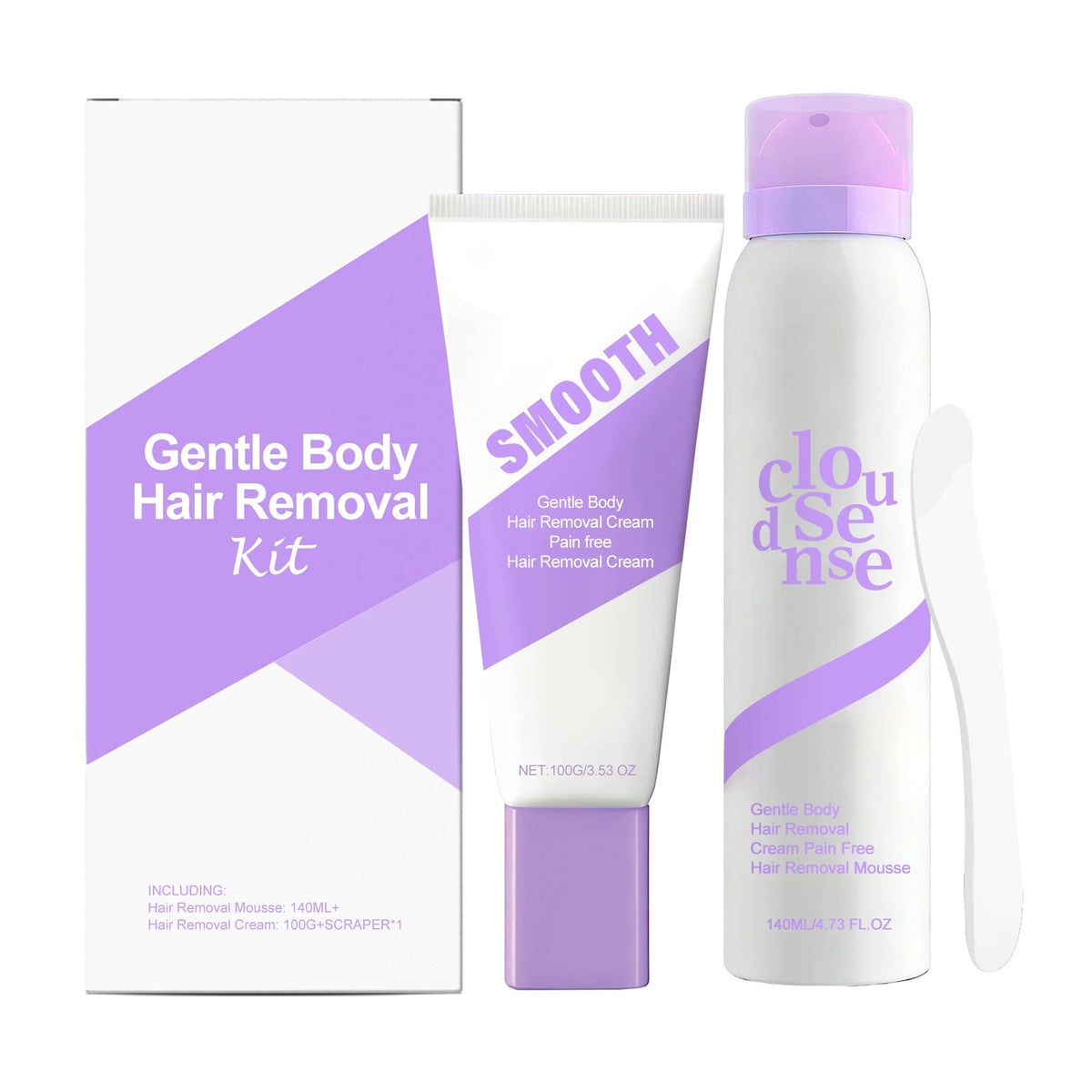 Bikini Pain-Free Hair Removal Cream for Sensitive Skin,Gentle Citrus Sensitive Skin Hair Removal Cream&Spray