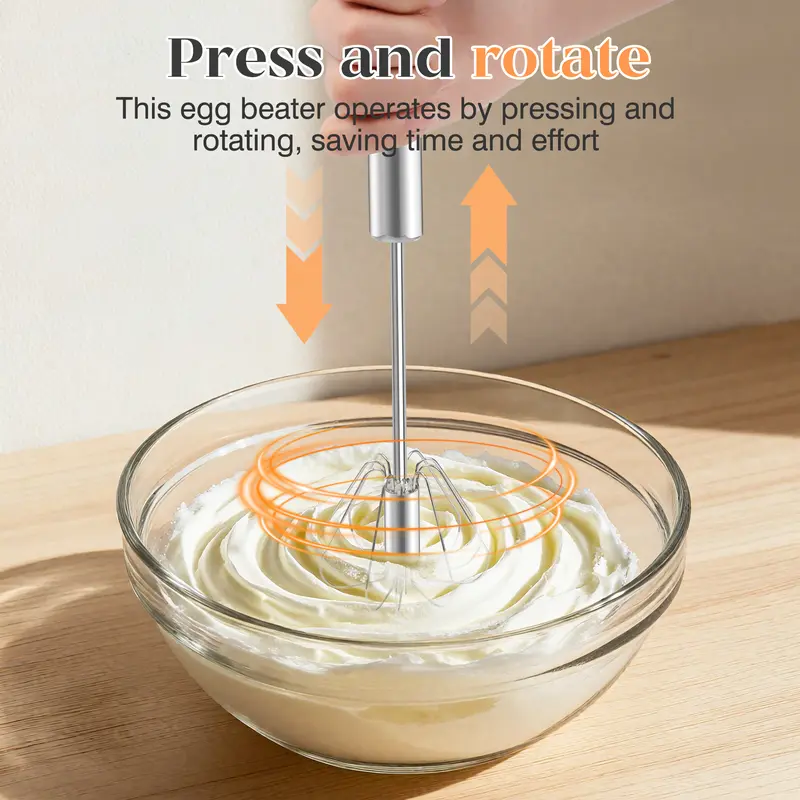 Whisk Faster. Save Your Wrist.– Stainless Steel Egg Beater for Everyday Cooking