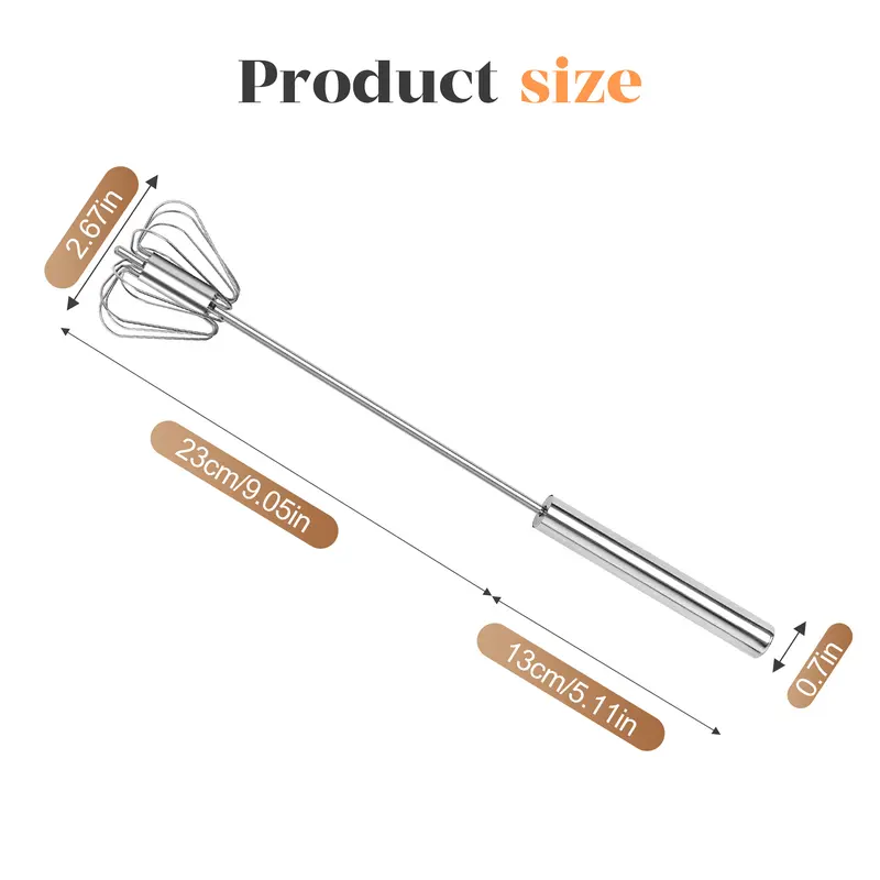 Whisk Faster. Save Your Wrist.– Stainless Steel Egg Beater for Everyday Cooking