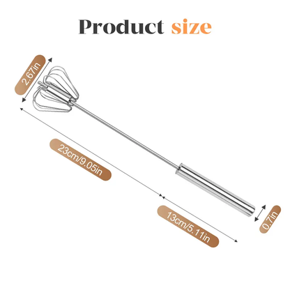 Whisk Faster. Save Your Wrist.– Stainless Steel Egg Beater for Everyday Cooking