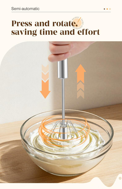Whisk Faster. Save Your Wrist.– Stainless Steel Egg Beater for Everyday Cooking