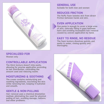 Bikini Pain-Free Hair Removal Cream for Sensitive Skin,Gentle Citrus Sensitive Skin Hair Removal Cream&Spray