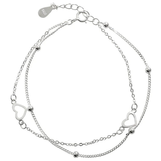 THE MINIMALIST HEART LAYERED BRACELET