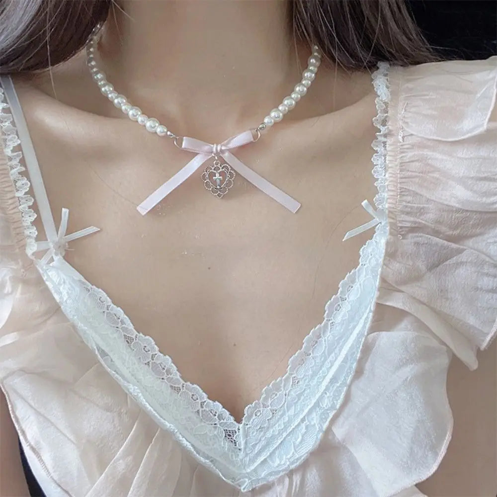 THE SACRED HEART RIBBON CHOKER