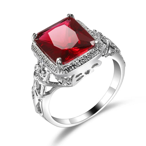 THE FLORA REGAL RED GEMSTONE STATEMENT RING